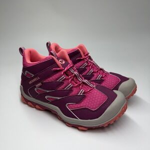 Merrell Chameleon 7 Access Mid Waterproof Hiking Boots Berry Size 4M